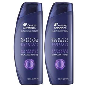 img 4 attached to 🍊 Head & Shoulders Clinical Strength Dandruff Shampoo Twin Pack - Advanced Oil Control, Refreshing Citrus scent, 13.5 Oz Each