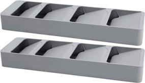 img 3 attached to 🍽️ Maximize Kitchen Space with the Cutlery Spoon Knife and Fork Organizer Tray - 1-PACK (Gary 2PCS)