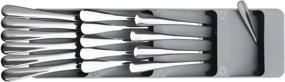 img 2 attached to 🍽️ Maximize Kitchen Space with the Cutlery Spoon Knife and Fork Organizer Tray - 1-PACK (Gary 2PCS)