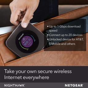 img 3 attached to Unlocked Netgear Nighthawk MR1100 4G LTE Mobile Hotspot Router (AT&T GSM) - Steel Gray
