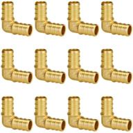 sungator lead free brass crimp 90 degree elbow pex 🔧 fittings for plumbing jobs with 1/2 inch pex pipe (pack of 12) logo
