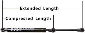 img 1 attached to 📦 BOXI SG459003 4037 Universal Lift Supports Gas Struts Shocks Springs Dampers - Pack of 2 |10" Extended Length | 6.75" Compressed Length | 60lbs Force | 10.2mm Eyelet Hole