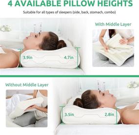 img 2 attached to 🥪 UTTU Sandwich Pillow: Adjustable Bamboo Memory Foam Pillow for Neck Pain and Support - Ideal for Back, Stomach, and Side Sleepers