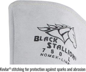 img 1 attached to 🧤 Premium Elkskin Welding Gloves - Black Stallion