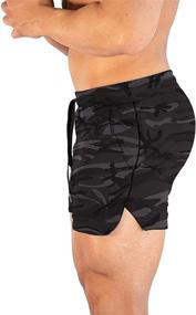 img 3 attached to 🩳 Quick-Dry Bodybuilding Workout Shorts with Pockets for Men - CEHT Athletic Running Shorts