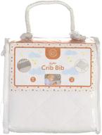 🛏️ premium abstract quilted crib bib sheet saver: 2 pack, white - convenient portable solution (24.5" x 13") logo