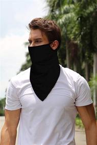 img 3 attached to Multi Pack Bandana Gaiter Black 100 Cotton
