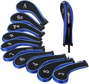 img 3 attached to 🏌️ HIFROM 10x Golf Iron Zippered Headcover Head Covers 3-SW Neoprene New Blue - Ultimate Protection for Most Major Brands