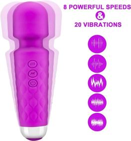 img 3 attached to 💦 Enhanced Waterproof Rechargeable Wand Massager - Portable Deep Muscle Quiet Massager for Body Back Neck Shoulder Massage and Recovery, Purple (6 * 1.5 INCH)