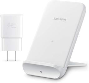 img 4 attached to 🔌 Беспроводное зарядное устройство Samsung Convertible Qi Certified: идеально подходит для Galaxy Buds, Galaxy Phones и устройств Apple iPhone - версия для США - белый.