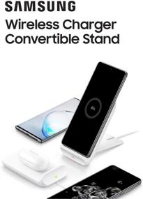 img 3 attached to 🔌 Беспроводное зарядное устройство Samsung Convertible Qi Certified: идеально подходит для Galaxy Buds, Galaxy Phones и устройств Apple iPhone - версия для США - белый.