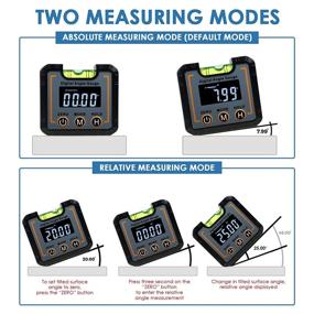 img 1 attached to 📐 LCD Digital Angle Gauge Level Box with Magnetic Base - Protractor Tool for Construction - Digital Angle Finder with Bubble Level for Precise Measurements