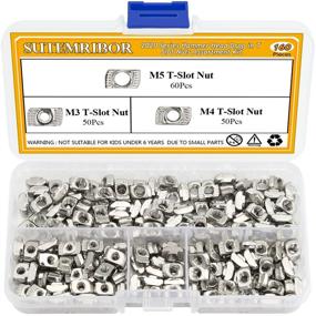 img 4 attached to 🔩 Enhance Your Assembly Projects with Sutemribor 160 Pcs 2020 Series T Nuts: M3 M4 M5 T Slot Nut Hammer Head Fastener Nut for Aluminum Profile
