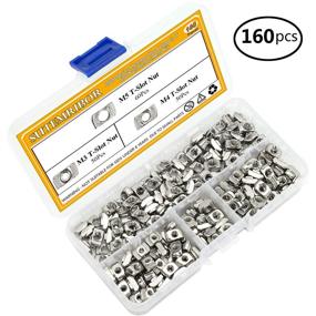 img 3 attached to 🔩 Enhance Your Assembly Projects with Sutemribor 160 Pcs 2020 Series T Nuts: M3 M4 M5 T Slot Nut Hammer Head Fastener Nut for Aluminum Profile