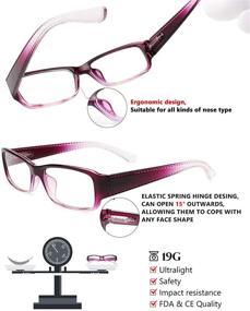 img 2 attached to ✨ Gaoye 5-Pack Blue Light Blocking Reading Glasses: Lightweight UV400 Lens Protection for Women and Men with Spring Hinge