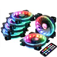 6-pack ds wireless rf control rgb 120mm led case fans for pc cases, cpu coolers, radiators system with 4th gen controller - a series logo