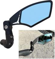 🚲 hafny 2021 new bar end bike mirror, high-definition automotive grade glass lens, spacious surface, shatterproof, multi-angle adjustable, e-bike mirrors (hf-m900rb-fr08 (right side, blue glass)) logo