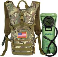 gelindo tactical hydration backpack: lightweight pack for 🎒 hunting, hiking, camping, cycling - includes 2l water bladder логотип