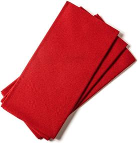 img 4 attached to 🧡 Premium Red Linen-Like Wedding Napkins - 50 Count, Thick & Compostable Dinner Napkins for Parties and Receptions