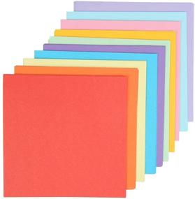 img 4 attached to 🎨 Vibrant 1000 Sheets Origami Paper Set for Kids - WOWOSS 10 Vivid Colors & 3 Sizes - Double Sided Color Paper