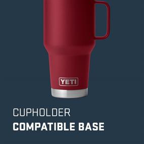 img 3 attached to YETI Rambler 30 oz нержавеющей стали Термокружка с крепкой крышкой - вакуумная изоляция, цвет урожайный красный