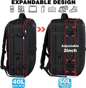 img 2 attached to ✈️ Ultimate Travel Companion: Backpack Airline Approved, Expandable, and Resistant