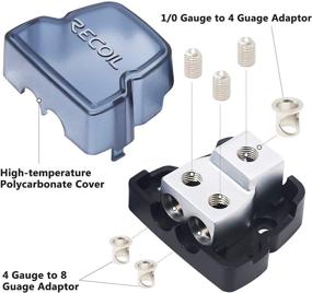 img 3 attached to 🔌 Recoil DB12P Dual Power Distribution Block - 1 x 0/2/4 Gauge Input to 2 x 4/8 Gauge Output - Car Audio Amplifier Splitter Ground Distributor Block - Pack of 2