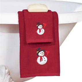 img 4 attached to Embroidered Holiday Snowman Towel Set by Collections Etc