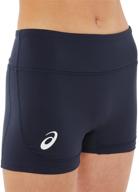 🏐 asics women's volleyball shorts - 4 inch length logo