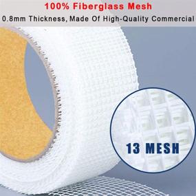 img 3 attached to Drywall Joint Tape, 13 MESH Fiberglass: 1.88-Inch X 180Feet, Heavy-Duty Self-Adhesive Patch for Wall Cracks and Seams