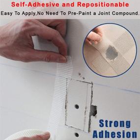 img 2 attached to Drywall Joint Tape, 13 MESH Fiberglass: 1.88-Inch X 180Feet, Heavy-Duty Self-Adhesive Patch for Wall Cracks and Seams