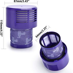 img 1 attached to 🔍 Anicell V10 Replacement Kit: 3 Pack Filters for Dyson V10 Cyclone Series, V10 Absolute, Animal, Total Clean - Replace Part # 969082-01