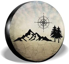 img 4 attached to 🏞️ Top-Quality 15 inch Mountain Compass Camper Nature Spare Tire Cover: Waterproof, UV Sun Protection - Ideal for Trailer, RV, SUV, and More!