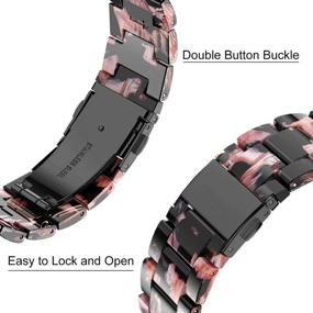 img 2 attached to 🌟 Junboer Fashion Resin Band with Stainless Steel Buckle for Fitbit Versa/Fitbit Versa 2 / Fitbit Versa Lite Edition Watch - Light Fitbit Versa Watch Band, Replacement Wristband for Women, Girls, and Men