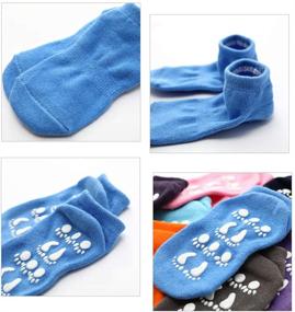 img 1 attached to ESA Non Slip Kids Gymnastics Trampoline Socks - Low Cut No Show Socks for Girls and Boys (3-6 Years, 6-8 Years)