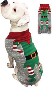 img 4 attached to BOBIBI Dog Sweater - Christmas Pet Cat Winter Knitwear for Warmth and Style