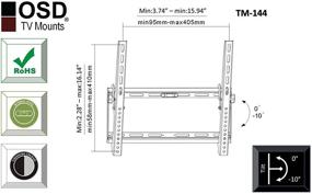 img 1 attached to 🖼️ Optimized OSD Audio TM-144 Tilt Wall Mount for 26 to 47-inch Low Profile Plasma, LED or LCD TV