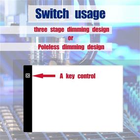 img 3 attached to 🎨 Портативная световая панель A4 для копирования, отслеживания источников света LED для татуировок, трансляций, набросков, анимации, шаблонирования - регулируемая ультратонкая светодиодная плата LED с USB-питанием для искусства Trace Light Pad