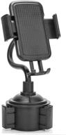 📱 galaxy wireless car cup holder phone mount - gooseneck neck, 360° rotatable cradle - samsung galaxy note 10/10 plus/note 9/8, s20 ultra/s20 plus/s20/s10 plus/s10/s9 plus/a10e/a20 cup mount logo