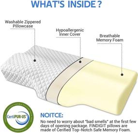 img 1 attached to Comfortable Queen Size Memory Foam Pillow for Neck and Shoulder Pain Relief - Ergonomic Orthopedic Design for Side, Back, and Stomach Sleepers