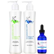 8oz kaleidoscope moisture silk shampoo + conditioner with 2oz drops logo