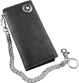 img 4 attached to Biker Concho Money Leather Wallet: Stylish and Functional Storage for Your Cash