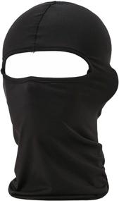 img 4 attached to 🎭 Balaclava Tactical Face Mask Hood Neck Gaiter 1 Pack (Black) - Upgrade Your Gear for Superior Performance!