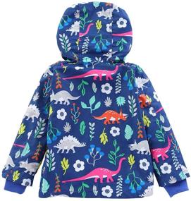 img 3 attached to 🦖 Cartoon Dinosaur Windproof Outdoor Boys' Clothing: KISBINI Jackets & Coats