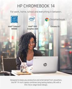 img 3 attached to 💻 HP Chromebook 14 Laptop with Intel Celeron N4000, 4 GB RAM, 32 GB eMMC, 14” HD Display, Chrome, Lightweight Computer featuring Webcam and Dual Mics – Ideal for Home, School, Music, Movies (14a-na0021nr, 2021)