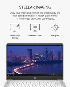 img 1 attached to 💻 HP Chromebook 14 Laptop with Intel Celeron N4000, 4 GB RAM, 32 GB eMMC, 14” HD Display, Chrome, Lightweight Computer featuring Webcam and Dual Mics – Ideal for Home, School, Music, Movies (14a-na0021nr, 2021)