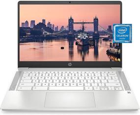 img 4 attached to 💻 HP Chromebook 14 Laptop with Intel Celeron N4000, 4 GB RAM, 32 GB eMMC, 14” HD Display, Chrome, Lightweight Computer featuring Webcam and Dual Mics – Ideal for Home, School, Music, Movies (14a-na0021nr, 2021)