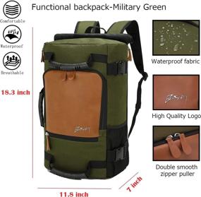 img 3 attached to 💧 Waterproof Green Multipurpose Women's Backpack - BE SMART