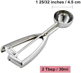 img 3 attached to 🍪 Saebye Medium Cookie Scoop: 2 Tbsp / 30ml / 1 oz, 4.5 CM Ball, Stainless Steel, Secondary Polishing - Perfect for Baking!