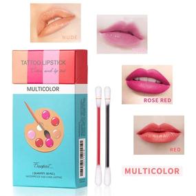 img 1 attached to 💄 Long-Lasting Waterproof Tattoo Lipstick Cotton Swab Lip Tint - 20Pcs Multicolor Set